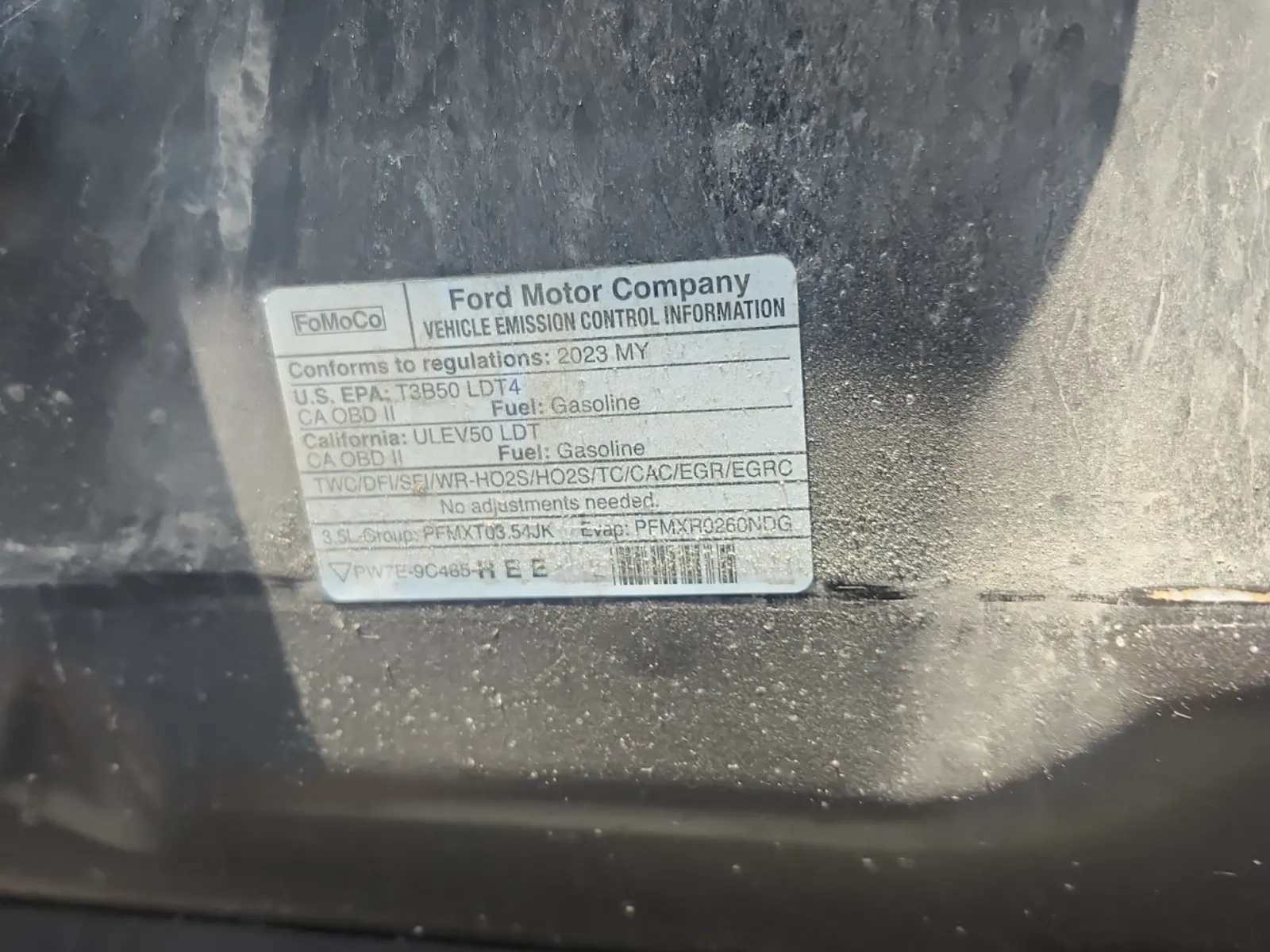 Emission Sticker Photo