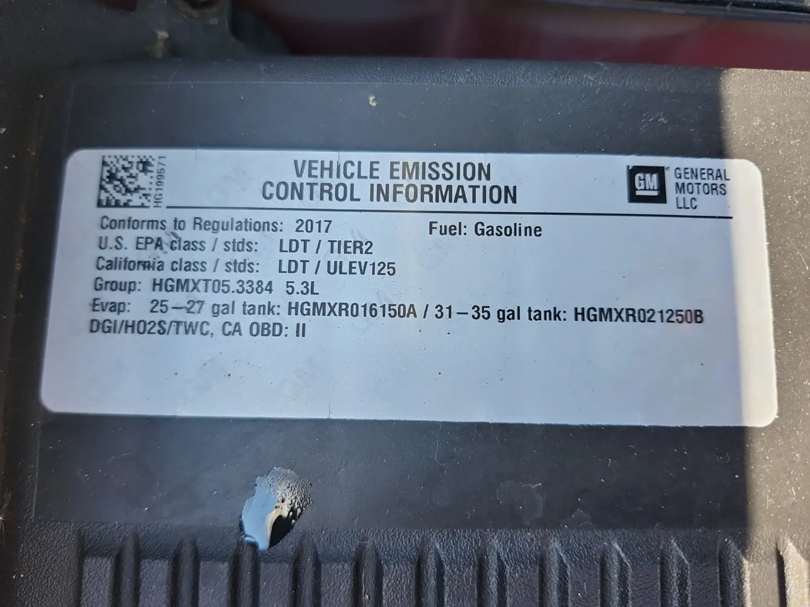 Emission Sticker Photo