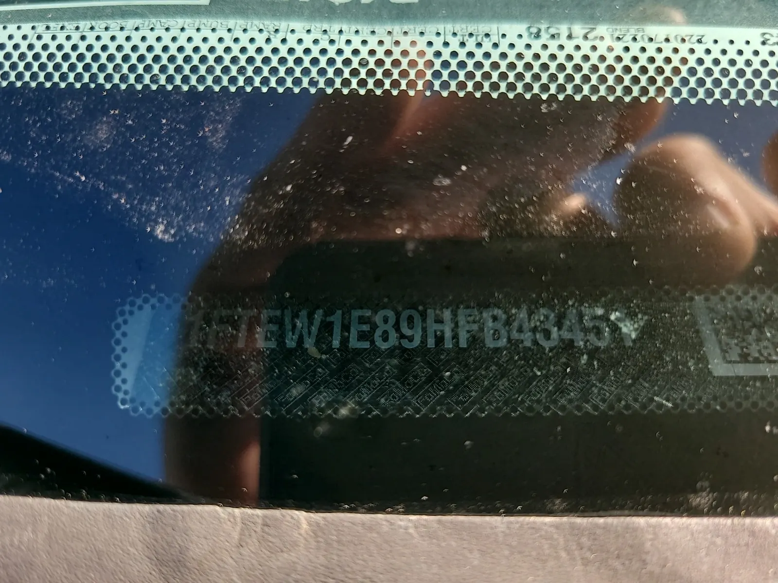 Dash VIN Plate Photo