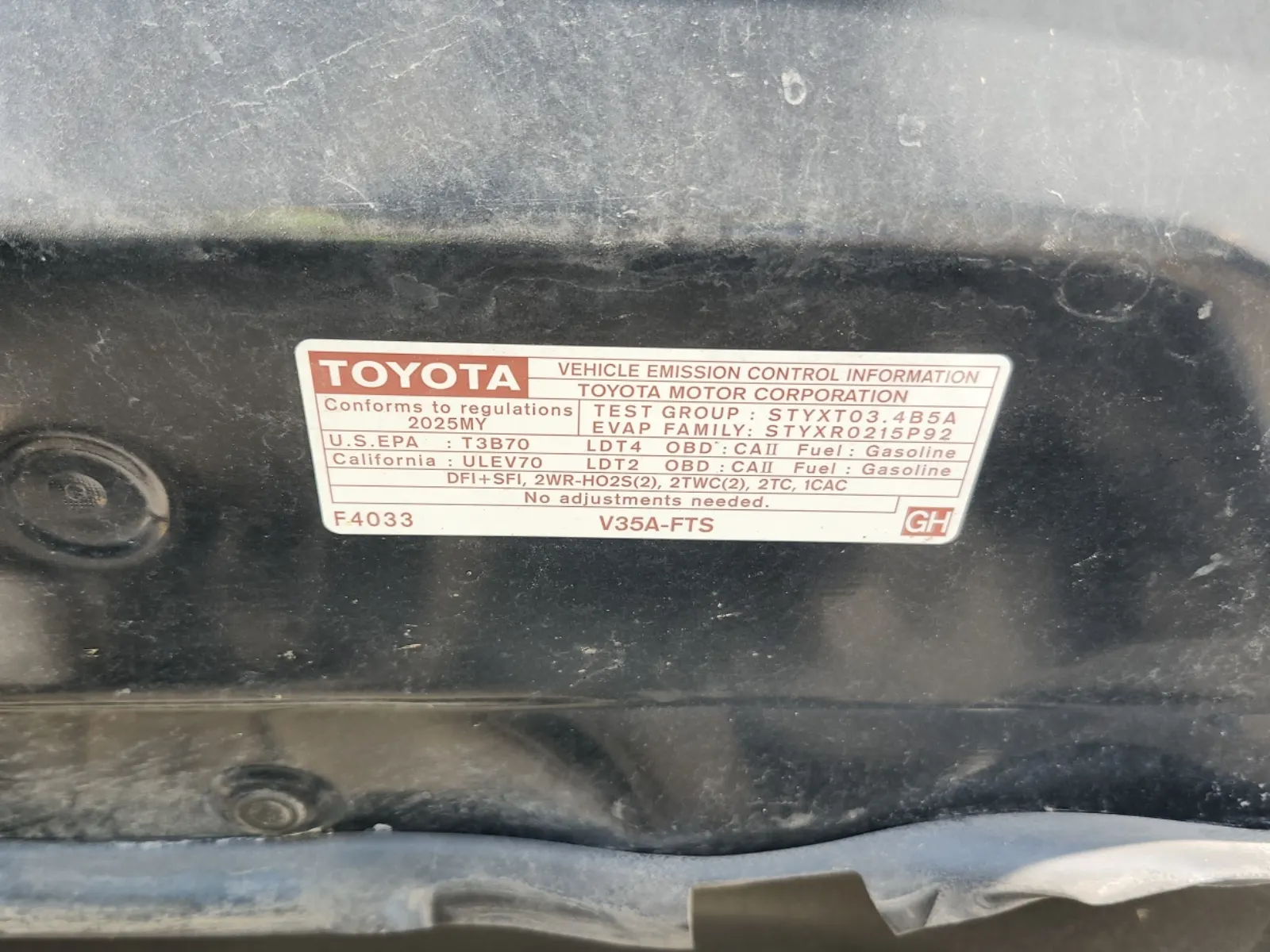 Emission Sticker Photo