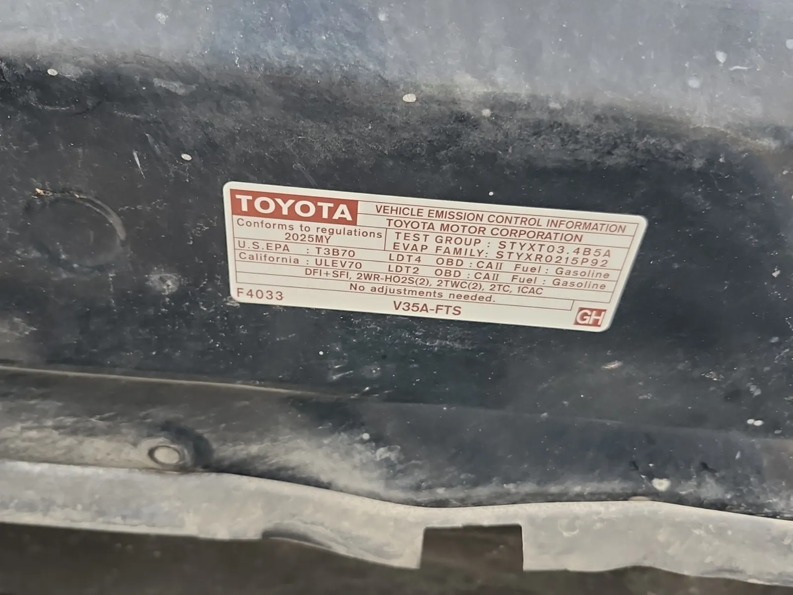 Emission Sticker Photo