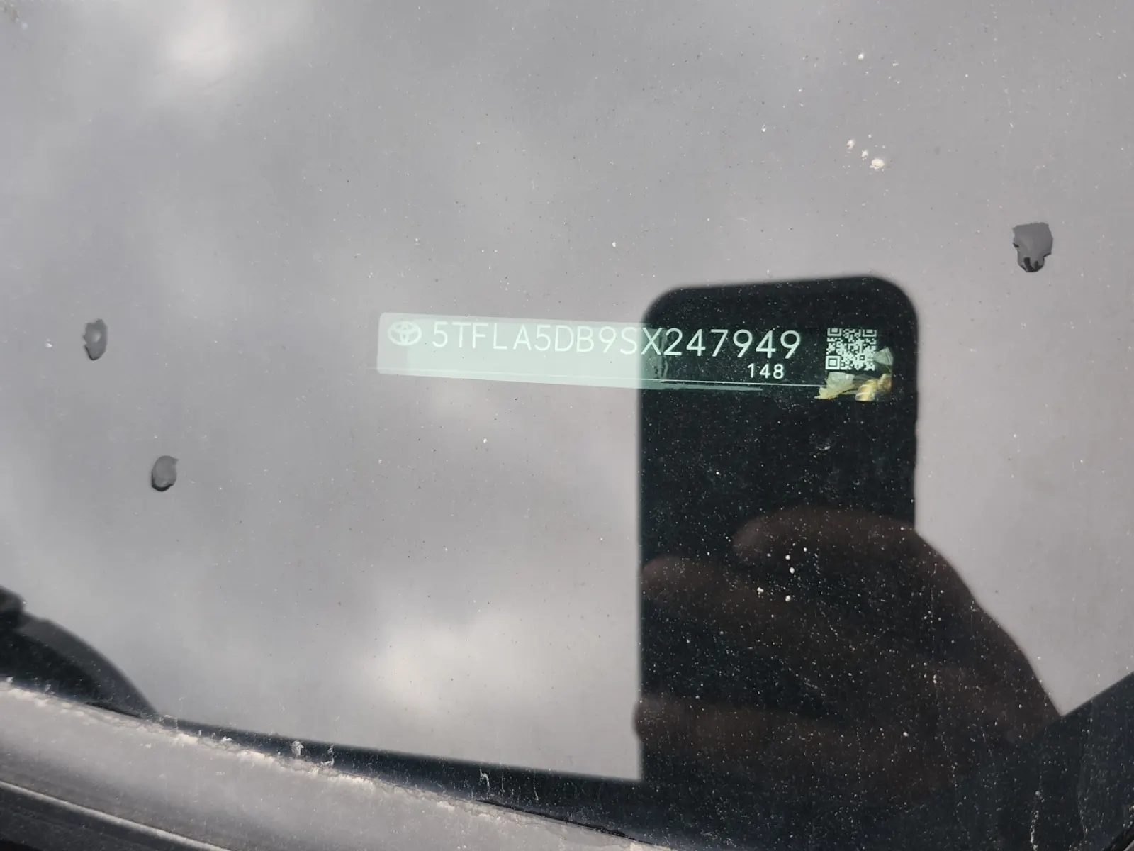 Dash VIN Plate Photo