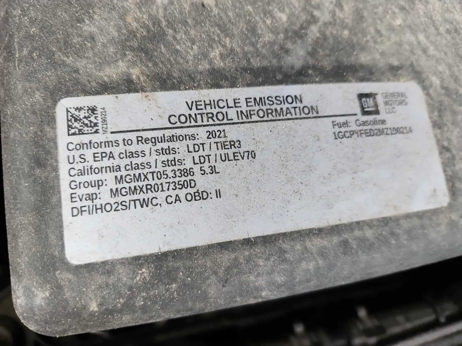 Emission Sticker Photo