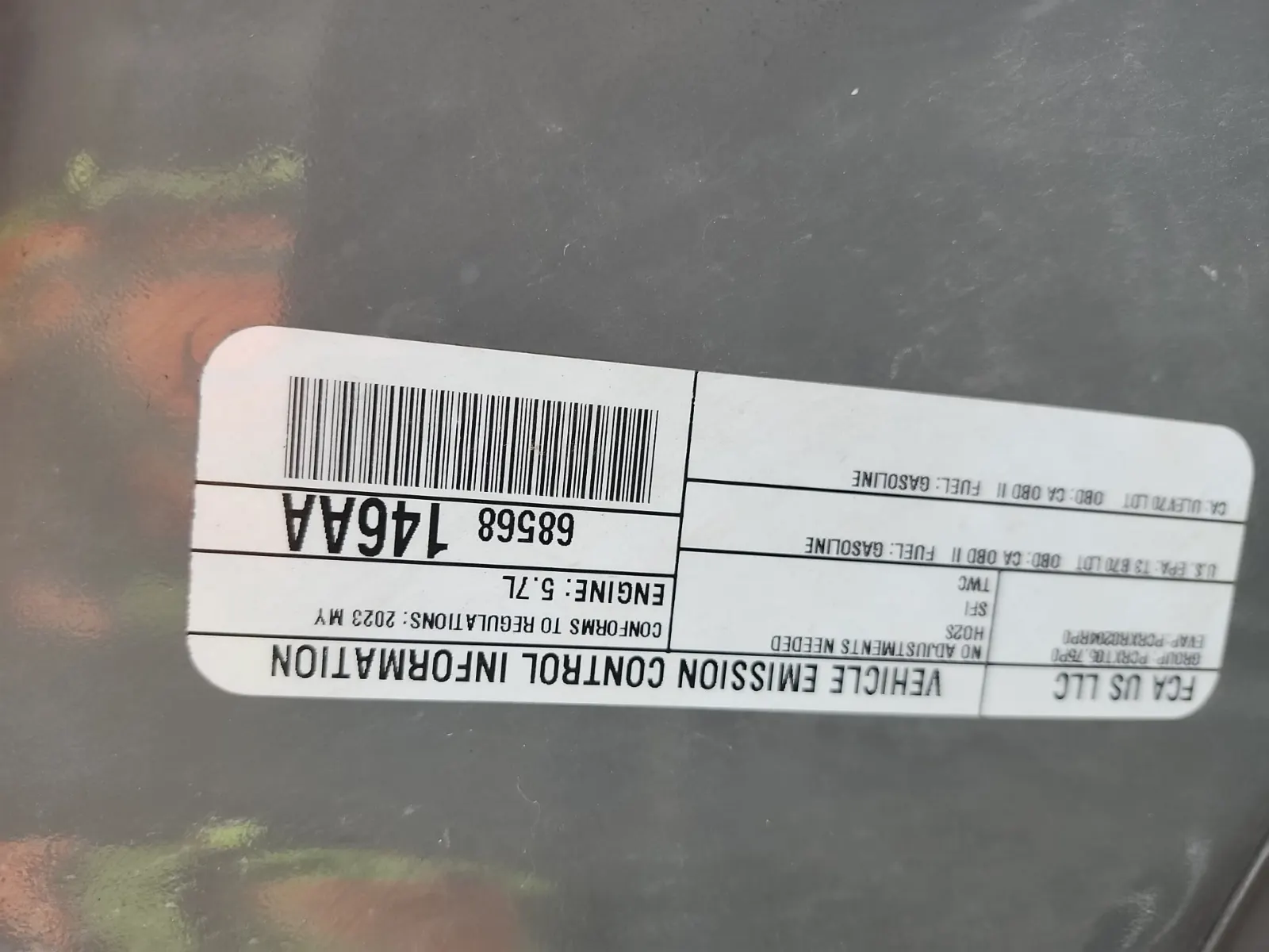Emission Sticker Photo