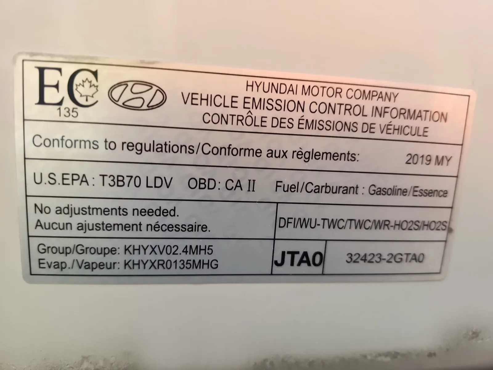 Emission Sticker Photo