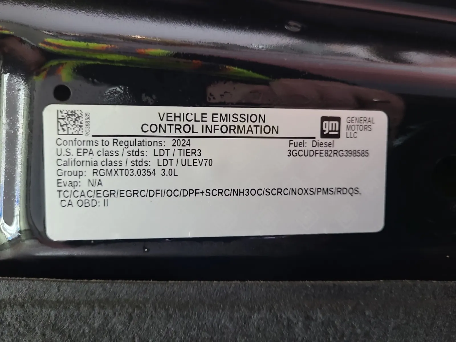 Emission Sticker Photo