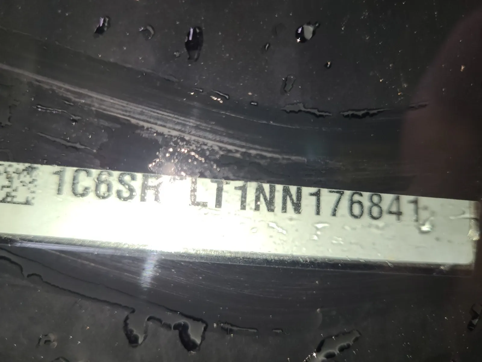 Dash VIN Plate Photo