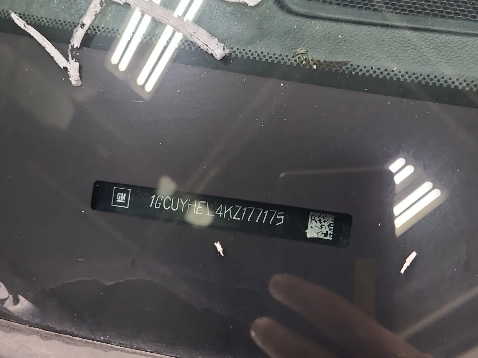 Dash VIN Plate Photo