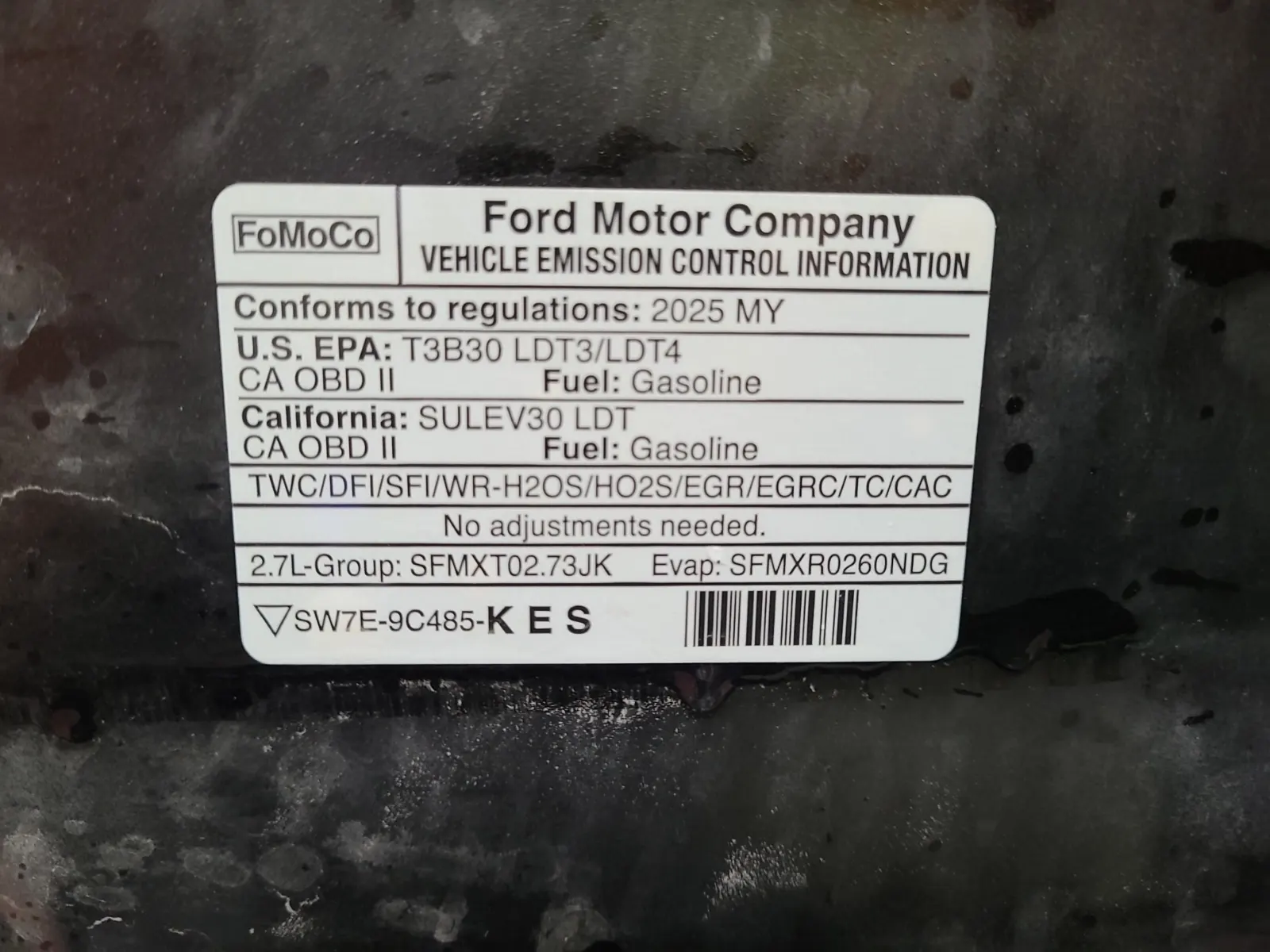 Emission Sticker Photo