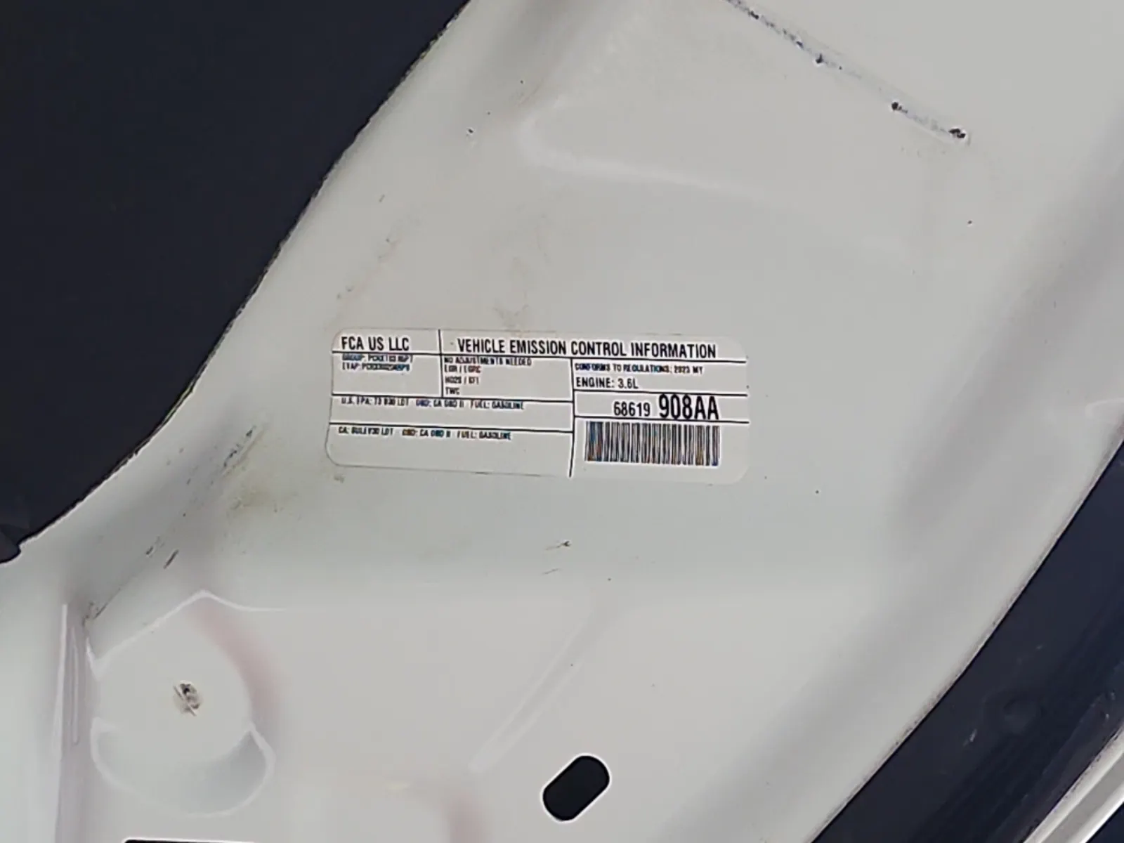 Emission Sticker Photo