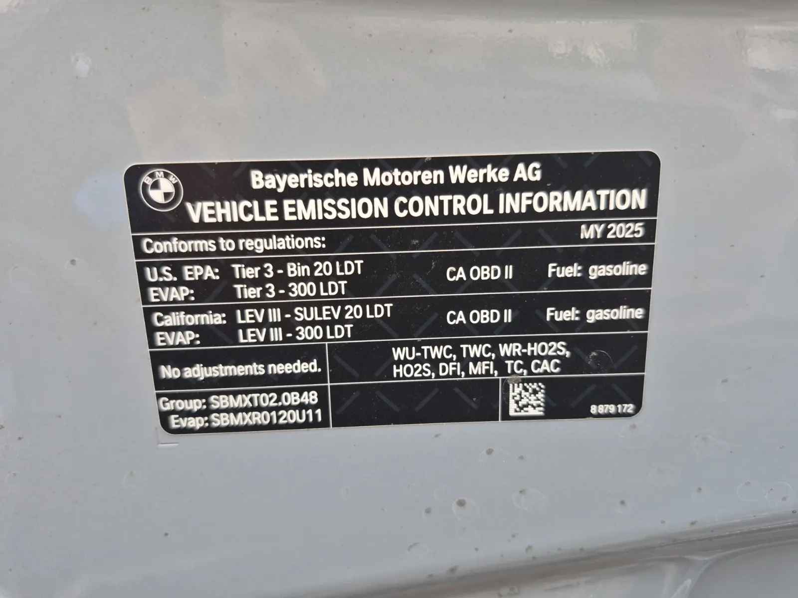 Emission Sticker Photo