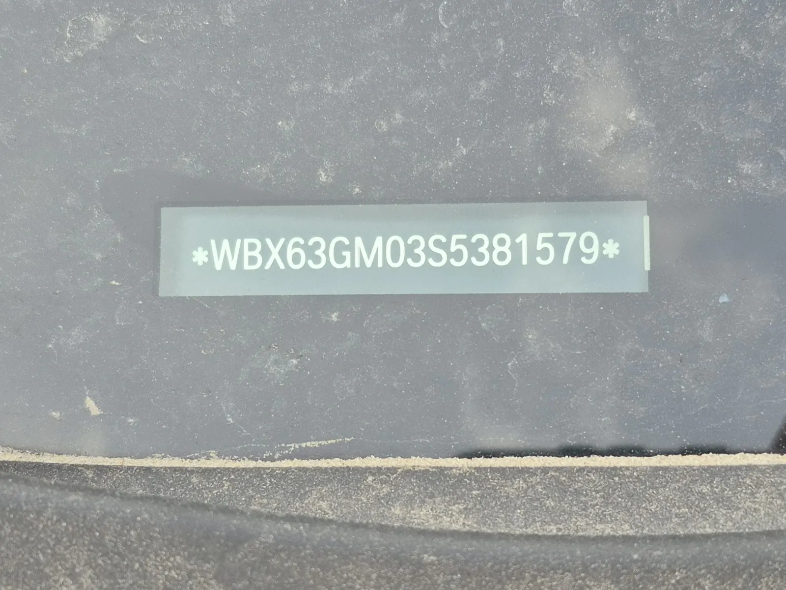 Dash VIN Plate Photo