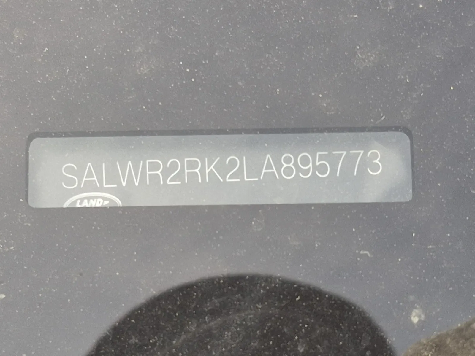 Dash VIN Plate Photo