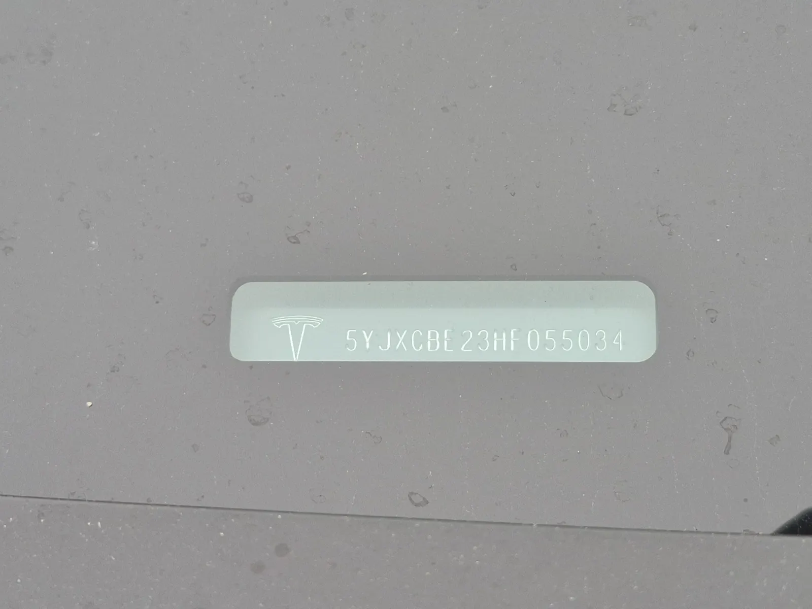 Dash VIN Plate Photo