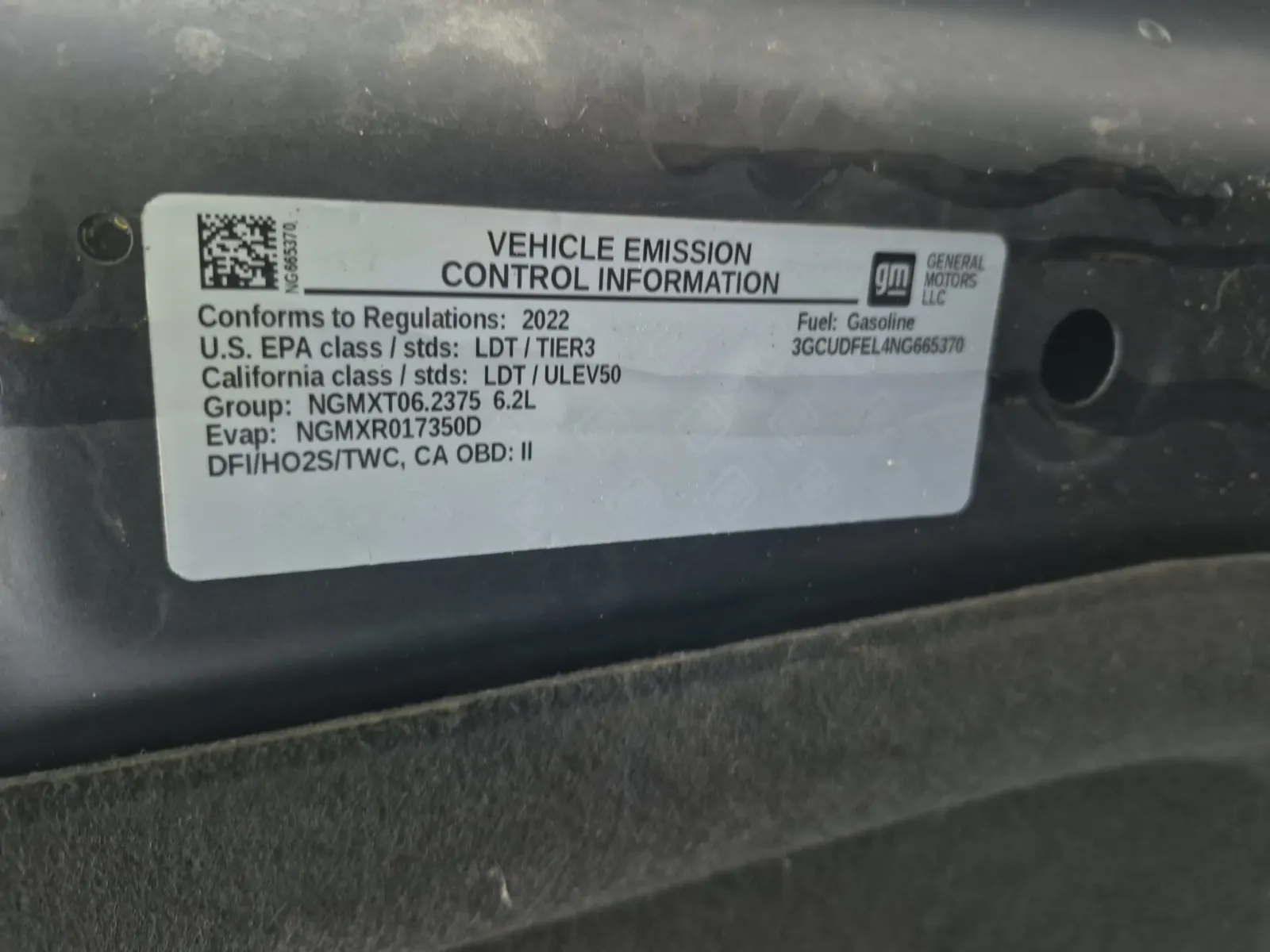 Emission Sticker Photo