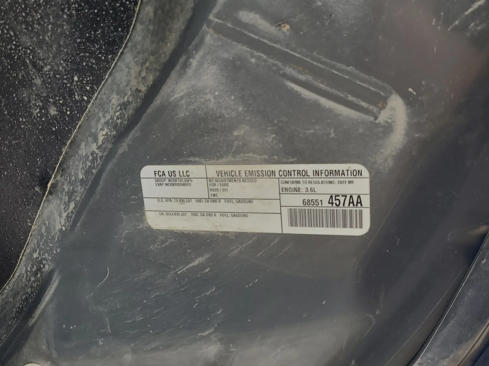 Emission Sticker Photo