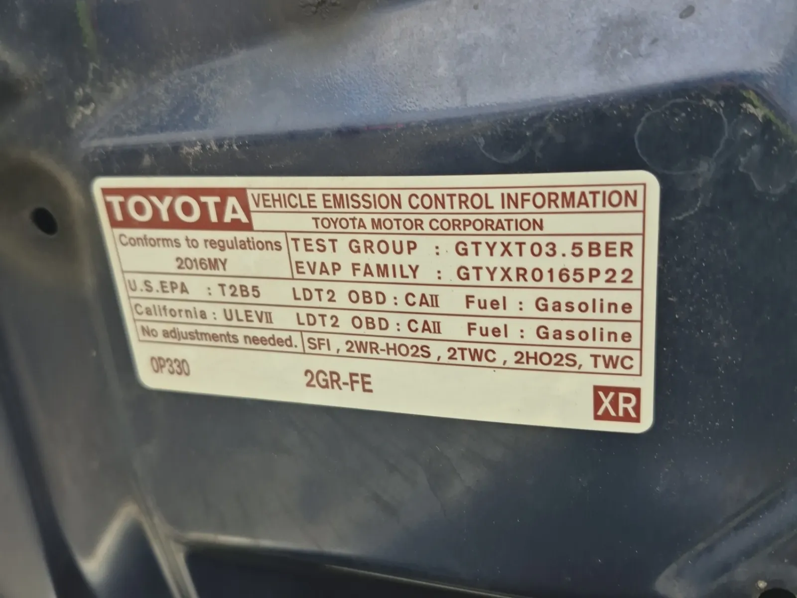 Emission Sticker Photo