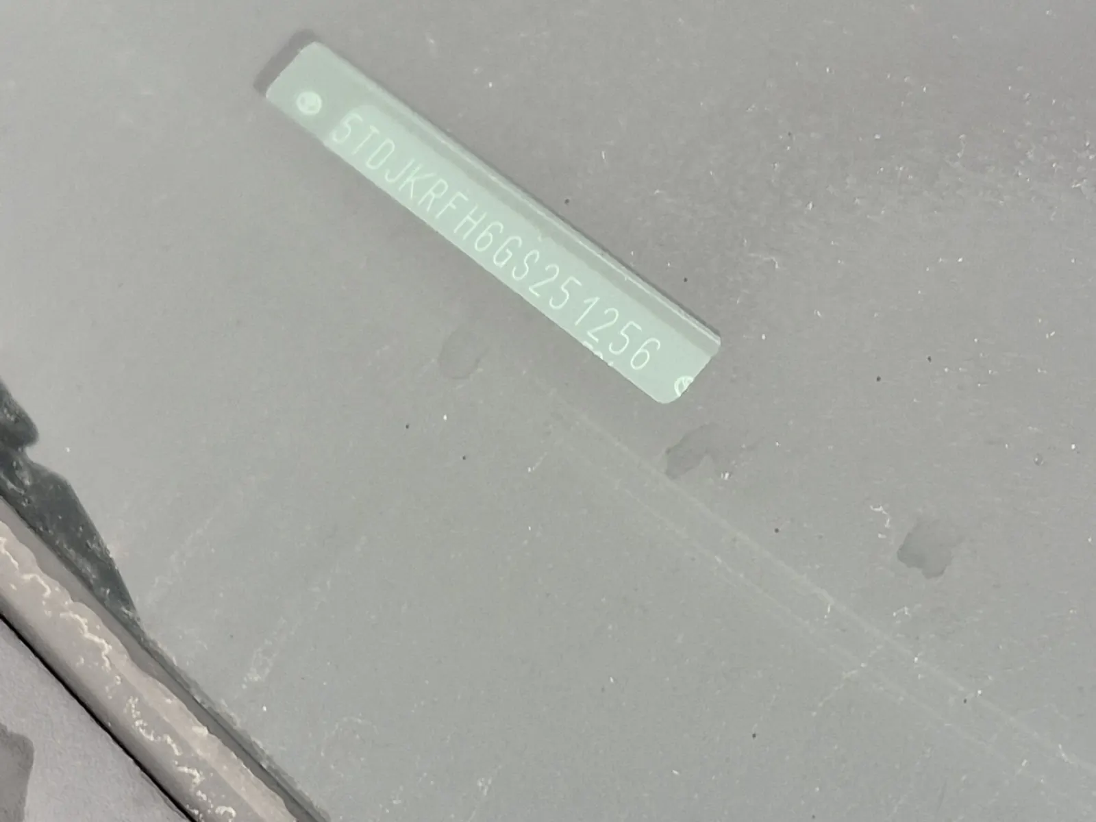 Dash VIN Plate Photo
