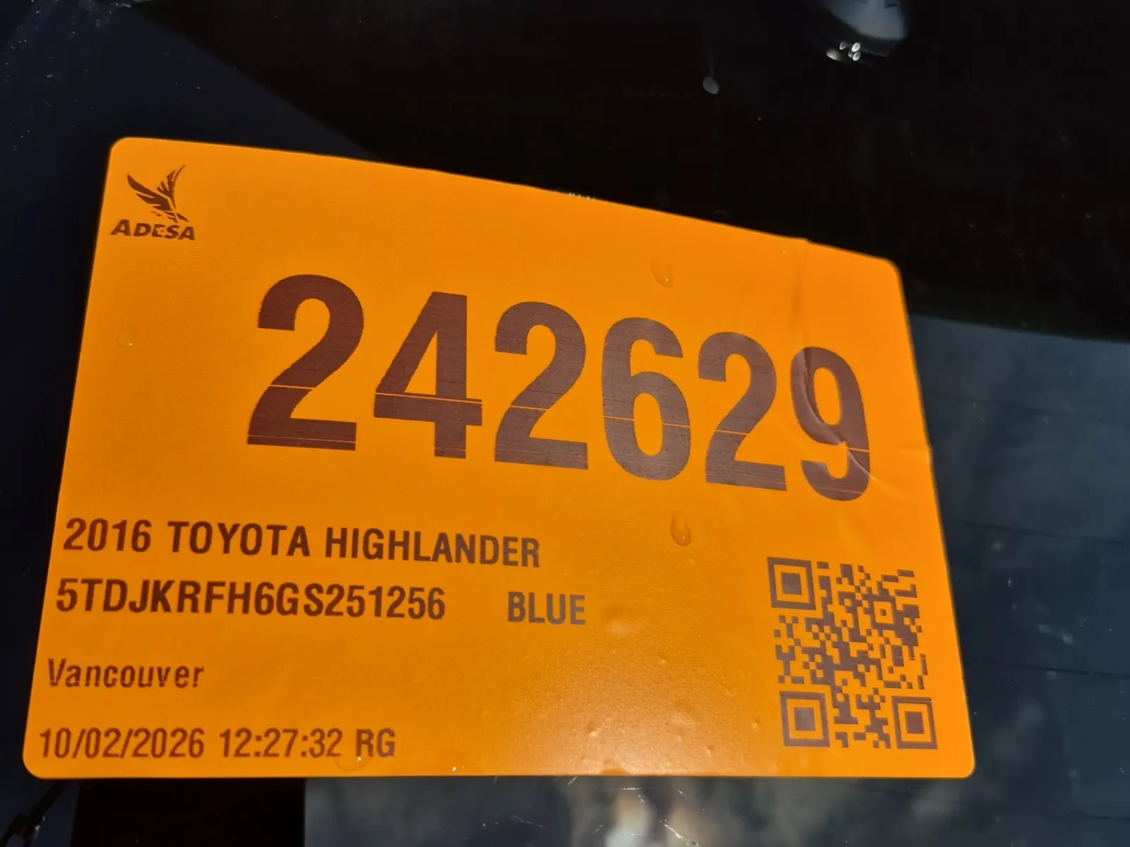 Inventory Label Photo