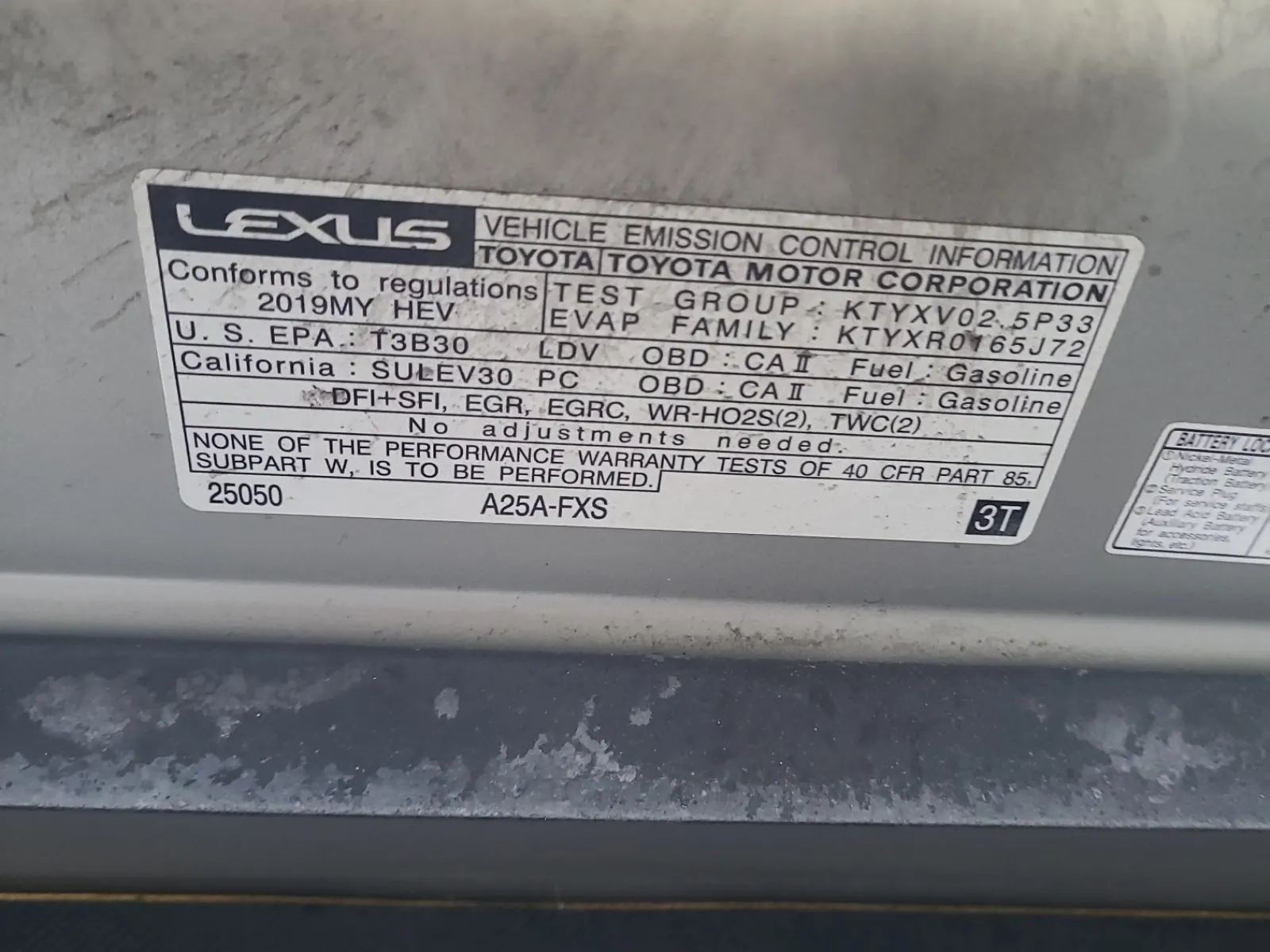 Emission Sticker Photo