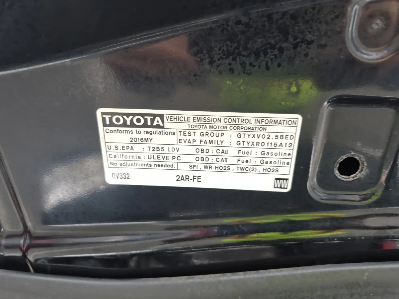 Emission Sticker Photo