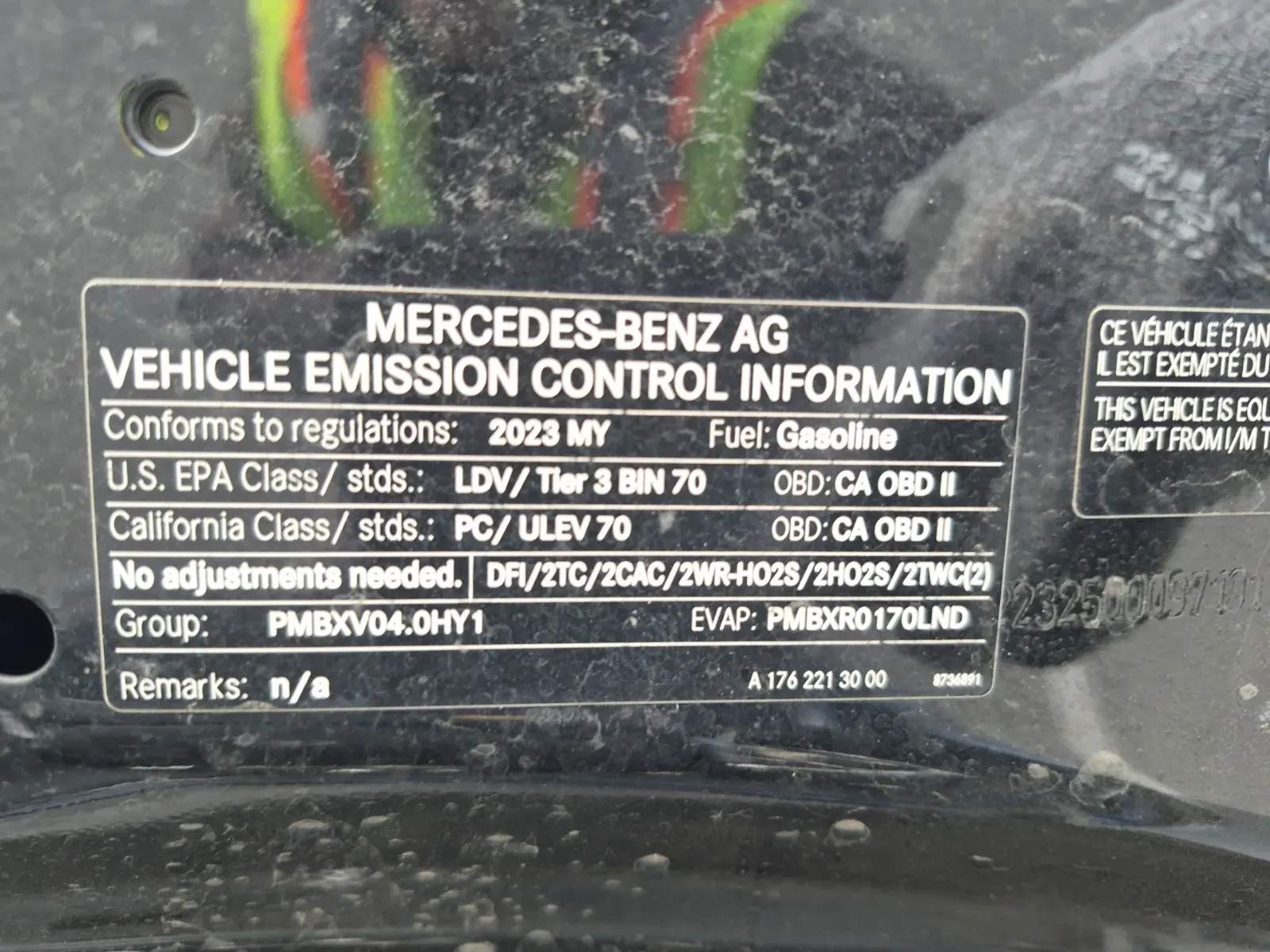 Emission Sticker Photo