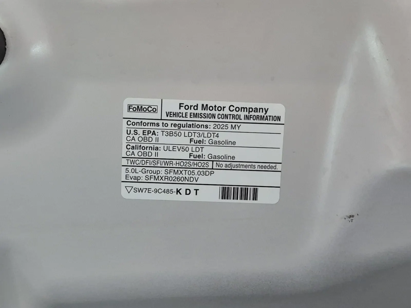 Emission Sticker Photo