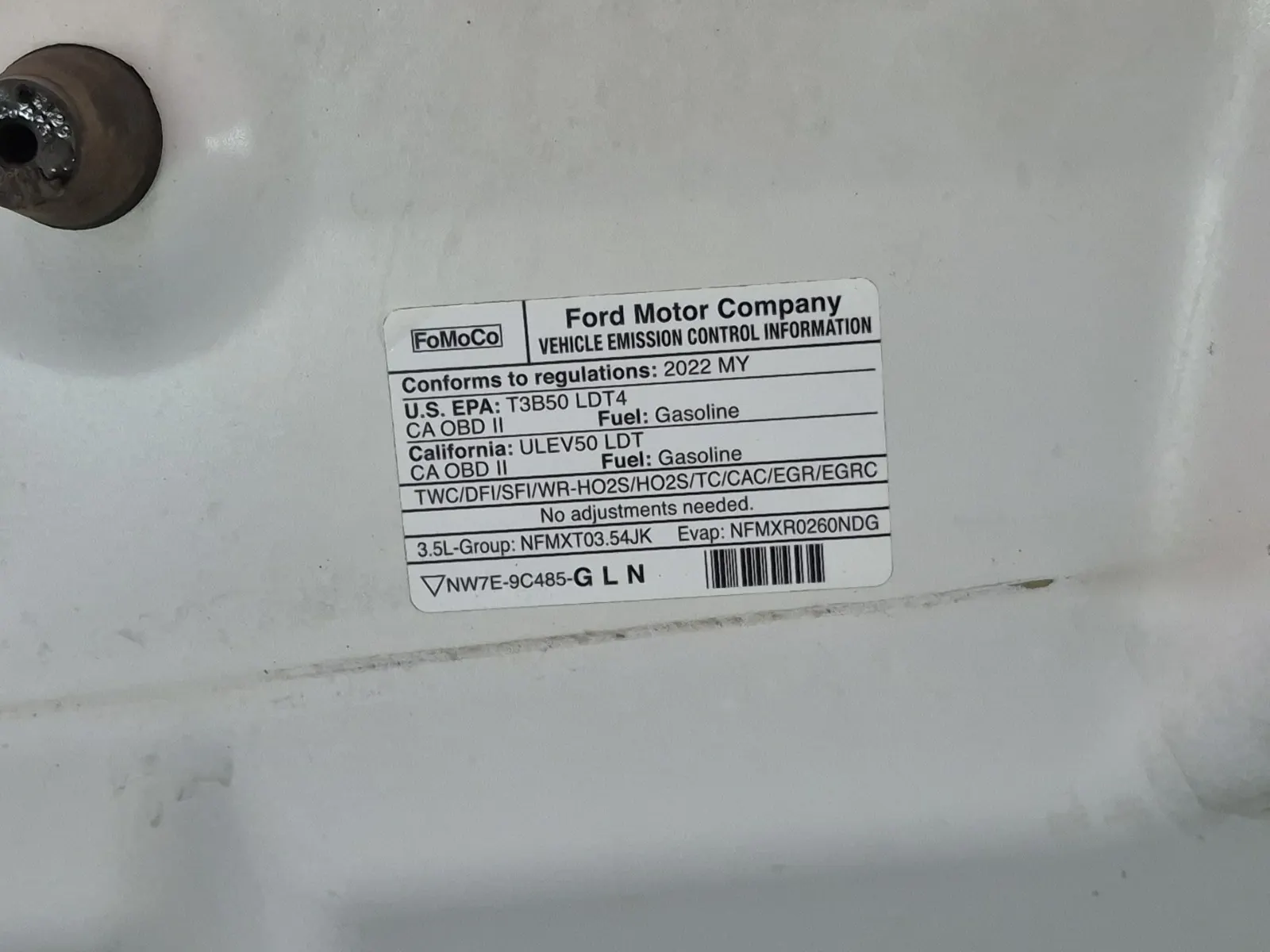 Emission Sticker Photo