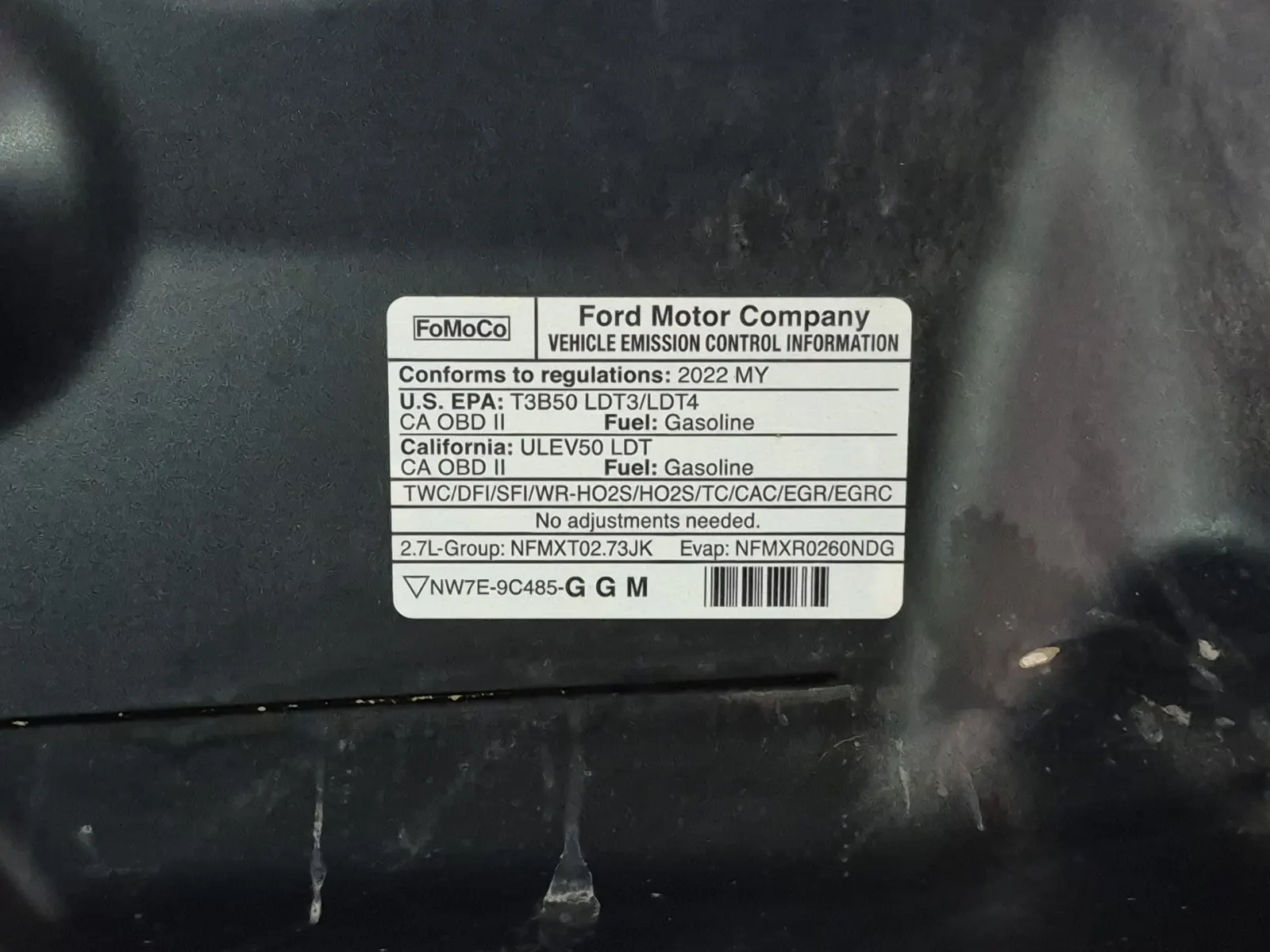 Emission Sticker Photo