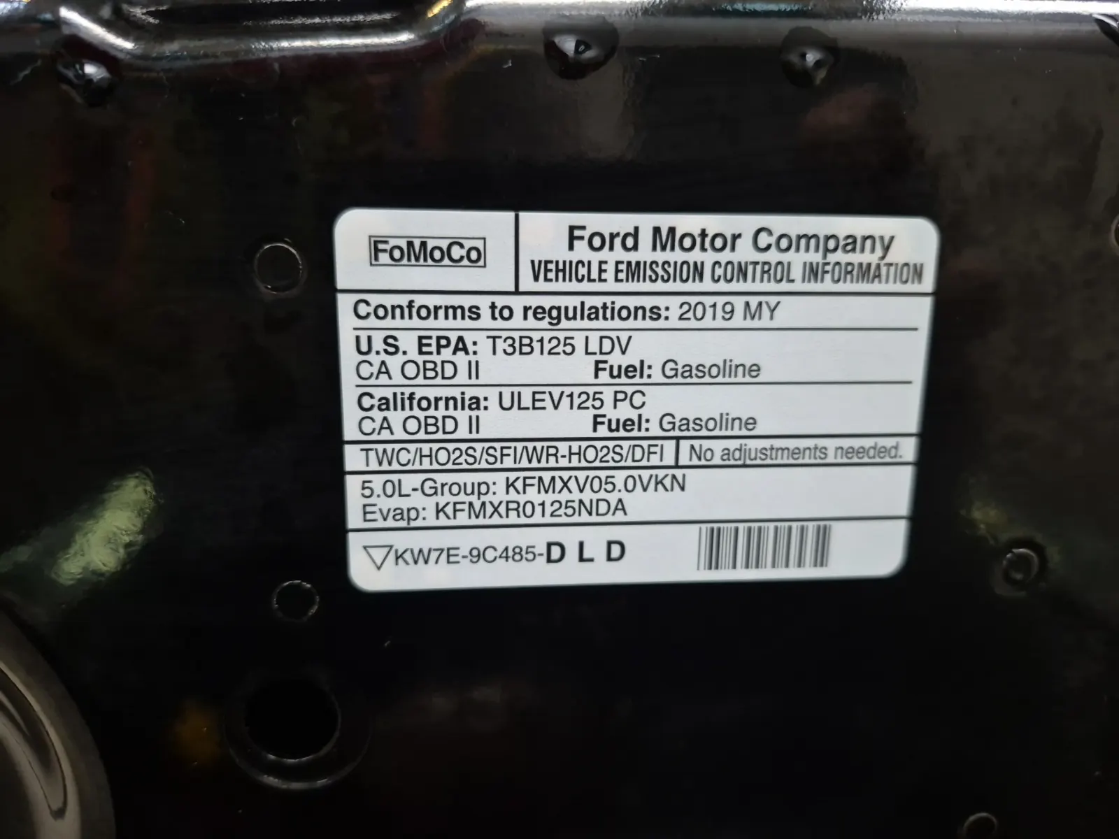 Emission Sticker Photo