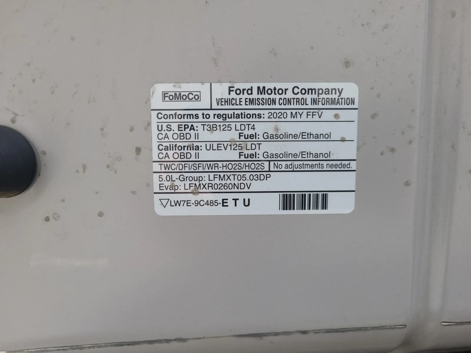 Emission Sticker Photo