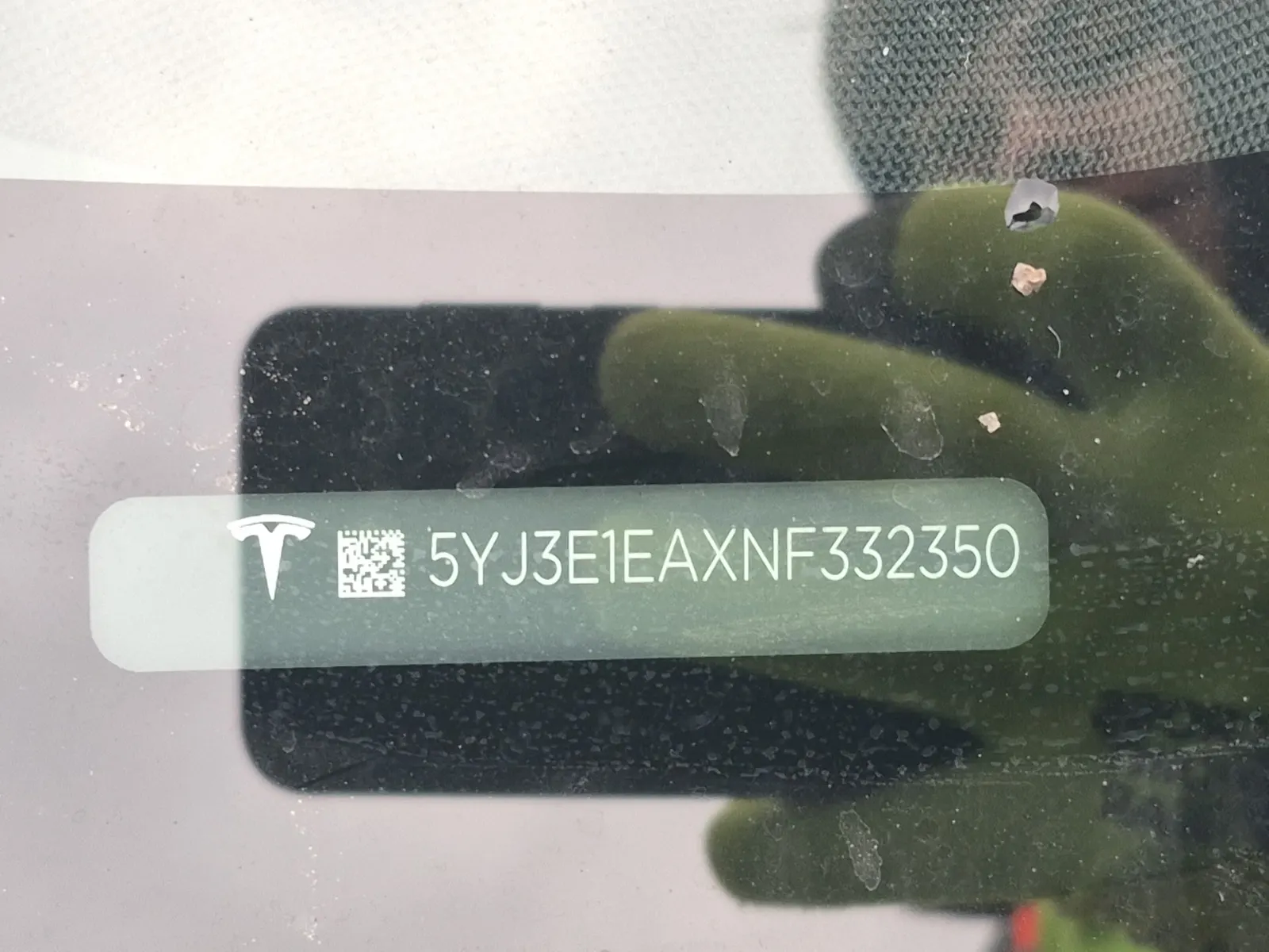 Dash VIN Plate Photo