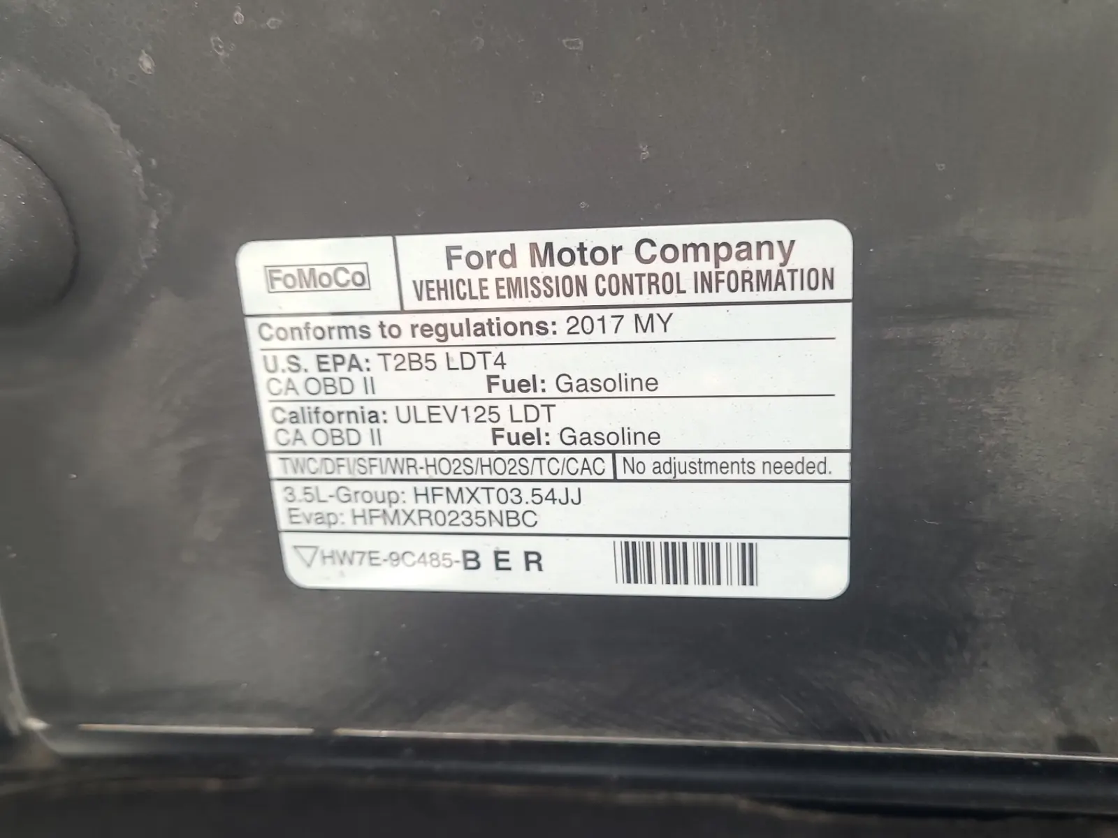 Emission Sticker Photo