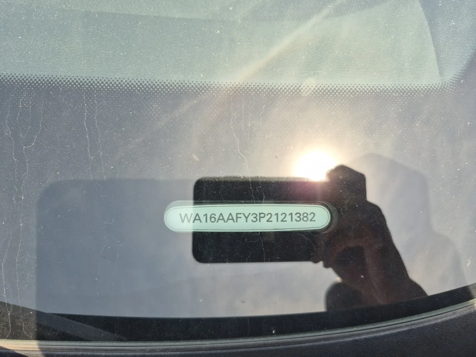 Dash VIN Plate Photo