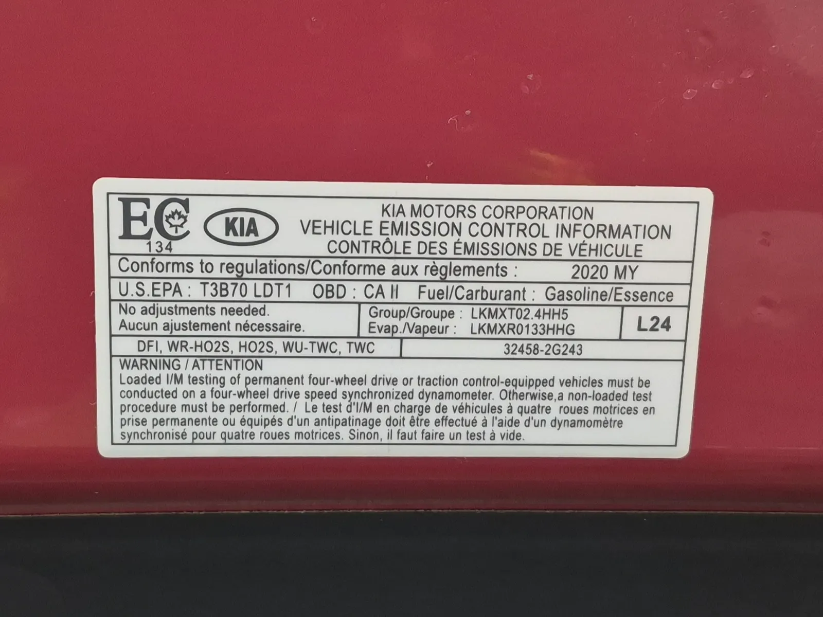 Emission Sticker Photo