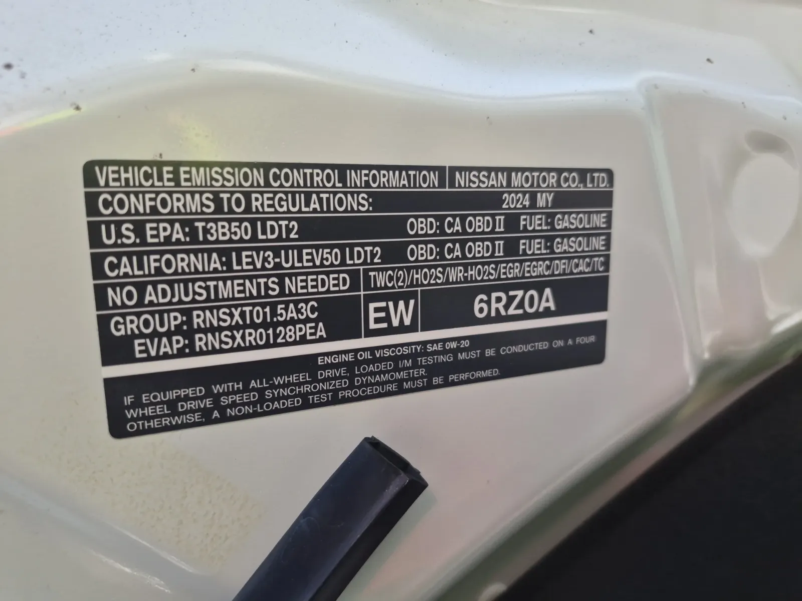 Emission Sticker Photo