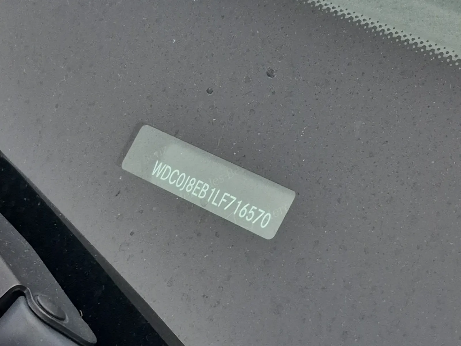 Dash VIN Plate Photo