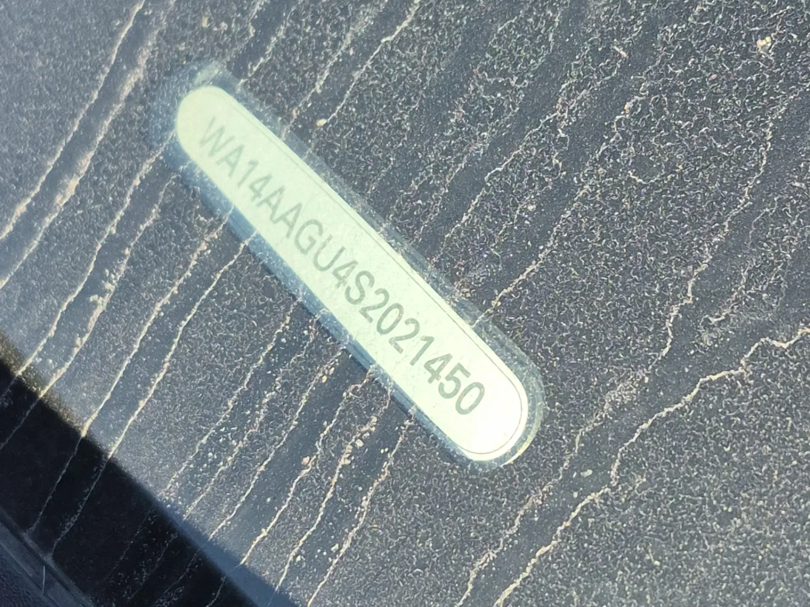 Dash VIN Plate Photo