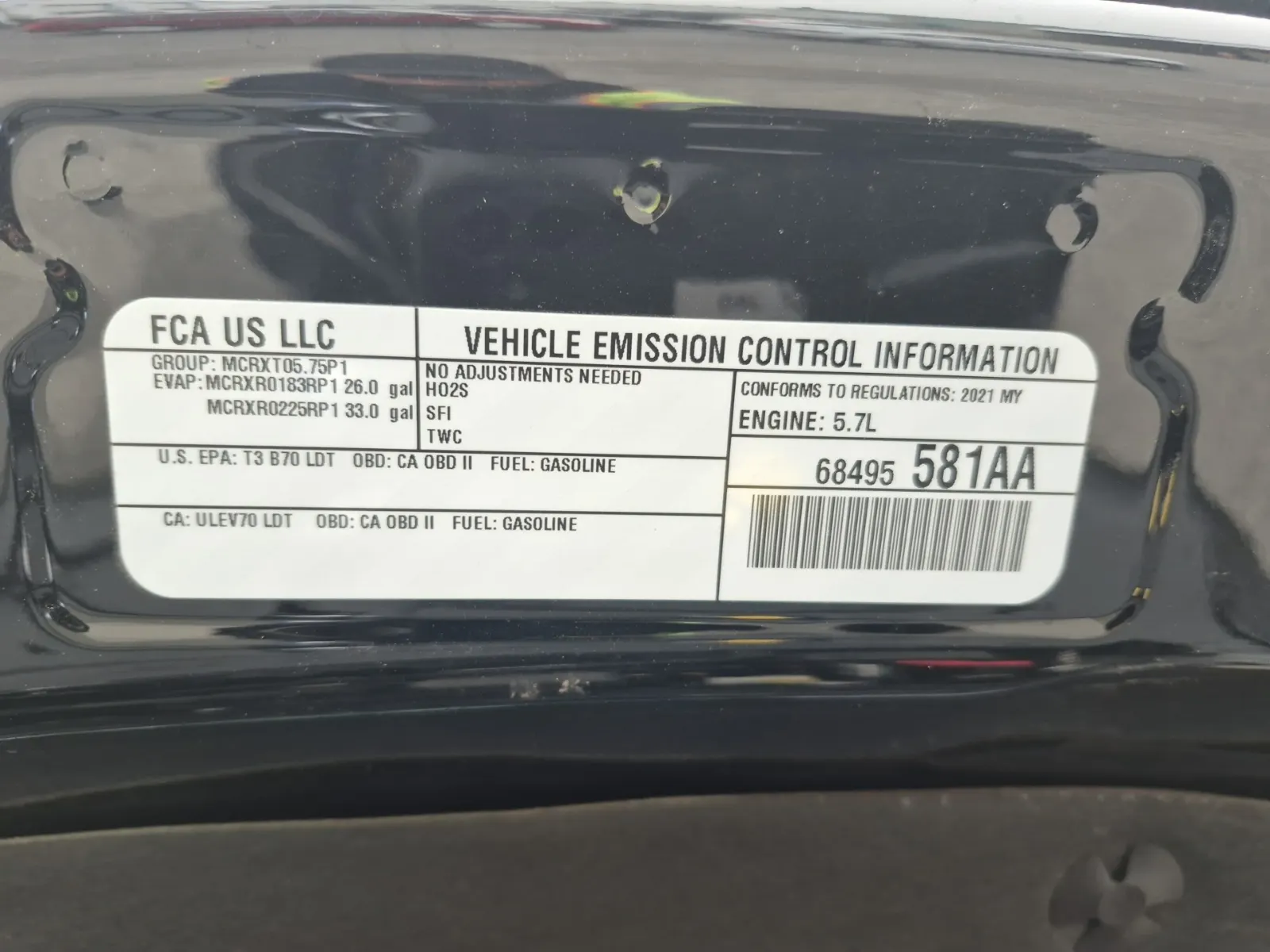 Emission Sticker Photo