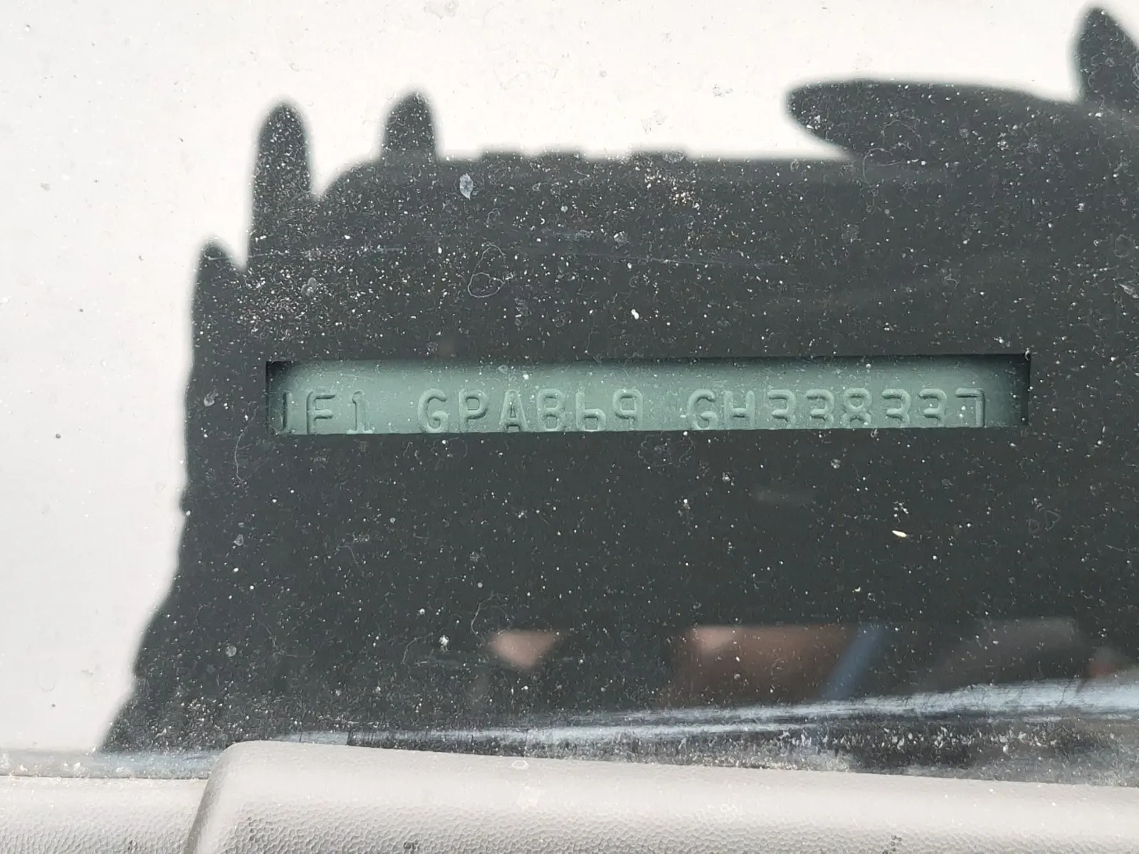 Dash VIN Plate Photo