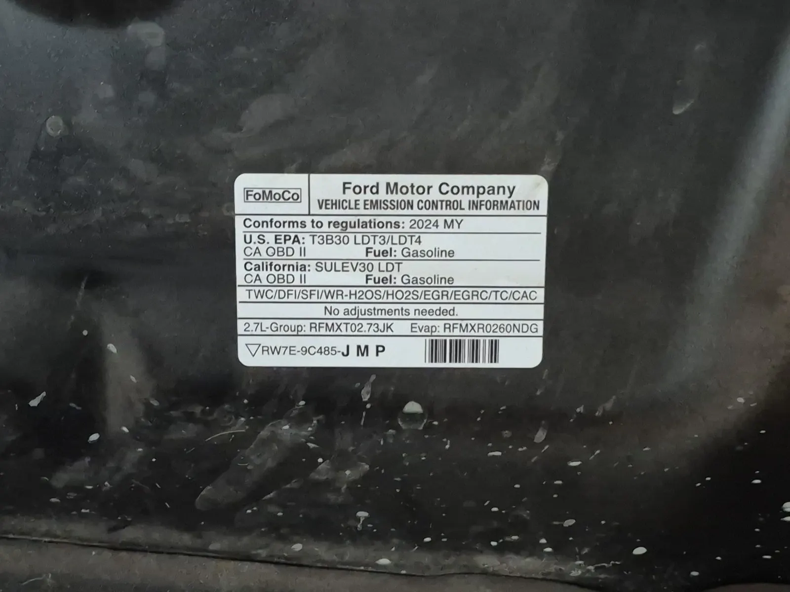 Emission Sticker Photo