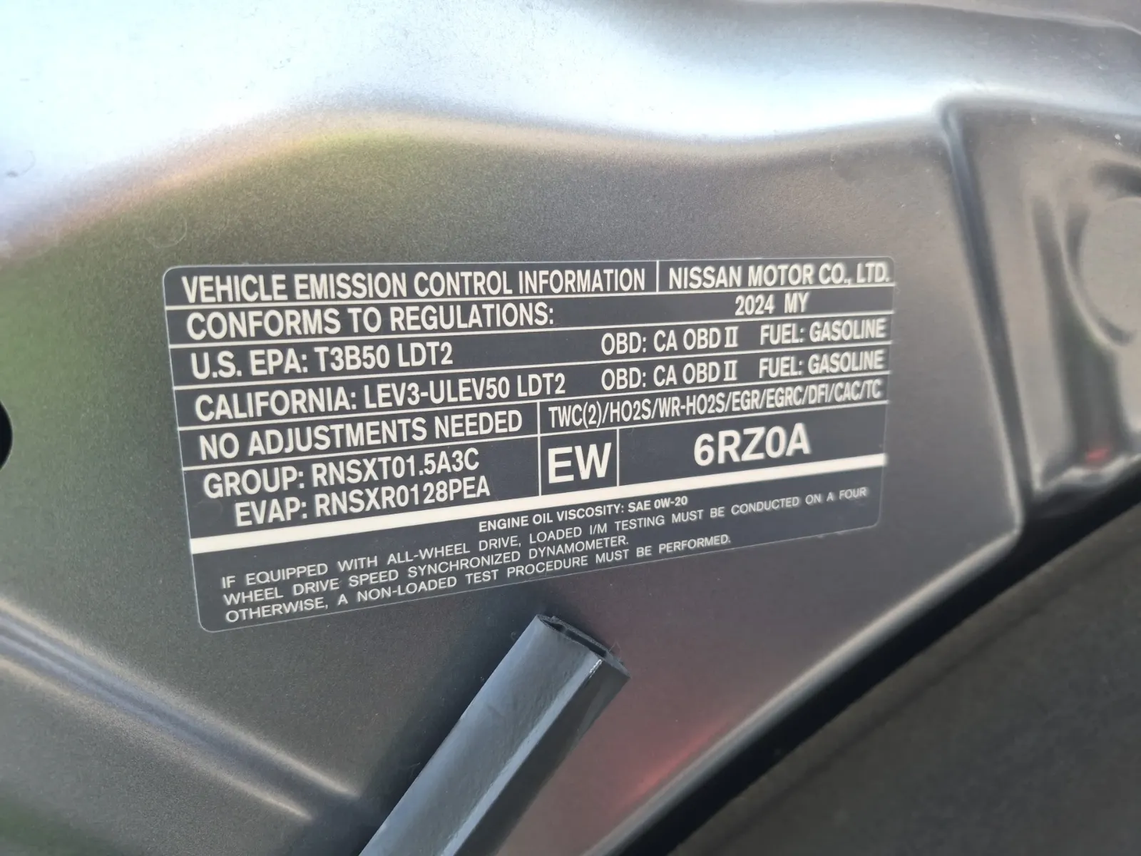 Emission Sticker Photo