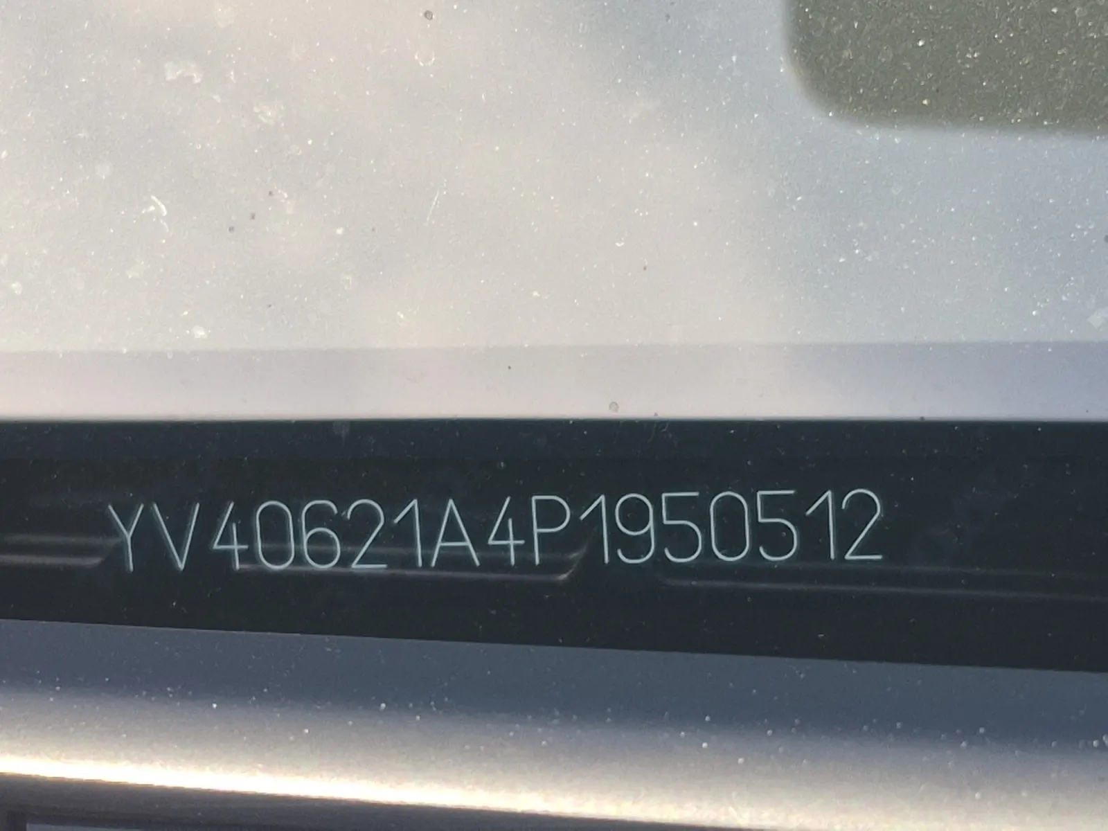 Dash VIN Plate Photo