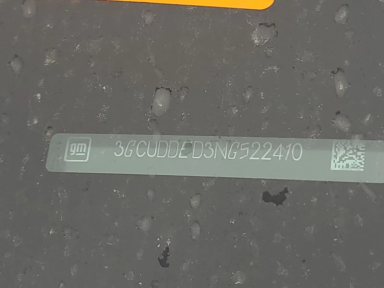 Dash VIN Plate Photo