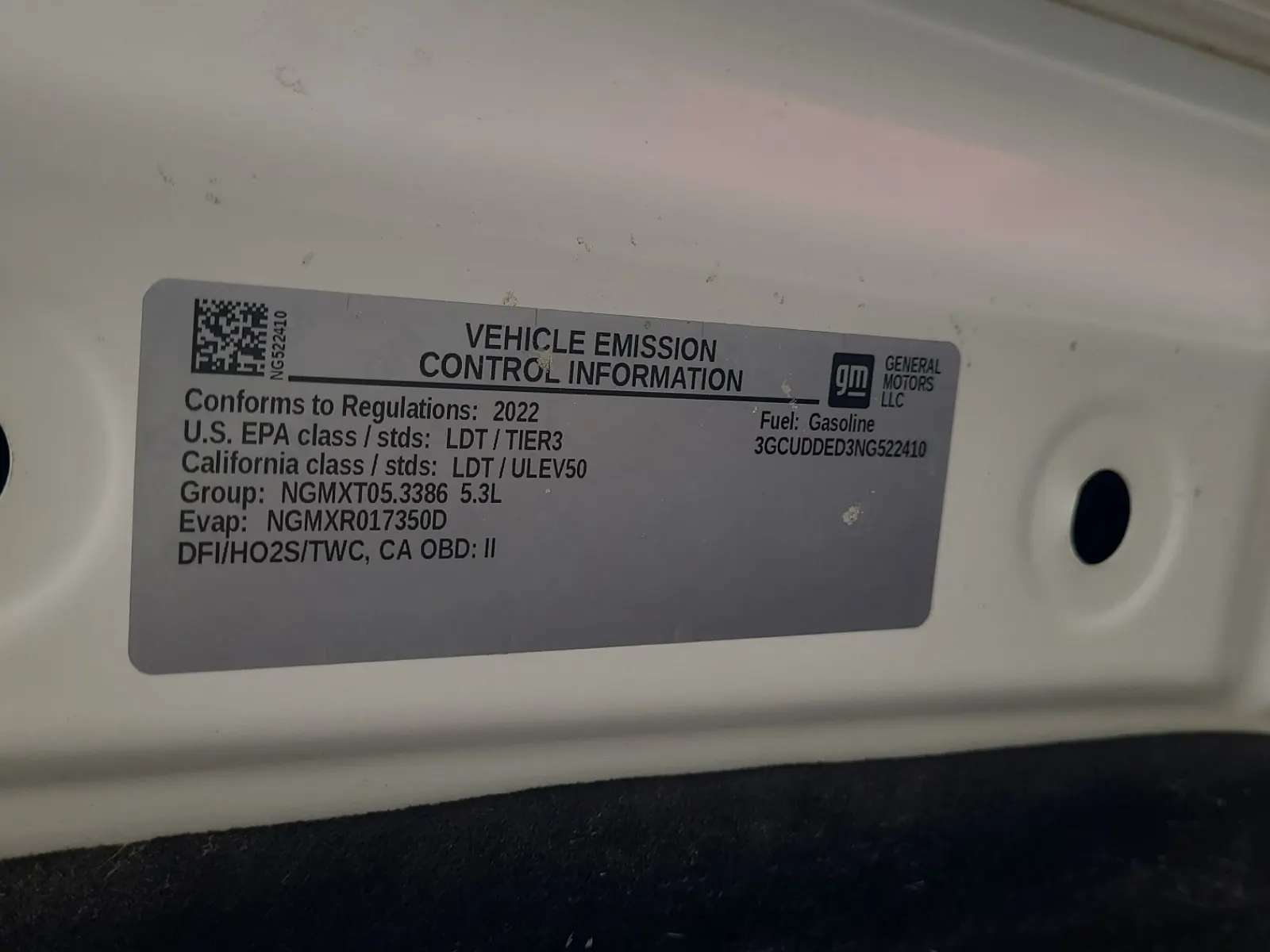 Emission Sticker Photo