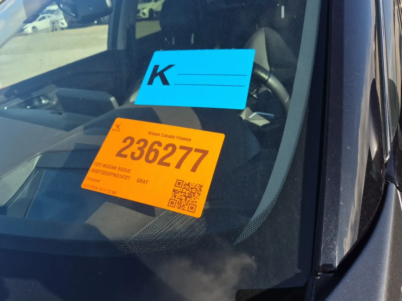 VIN Sticker Photo