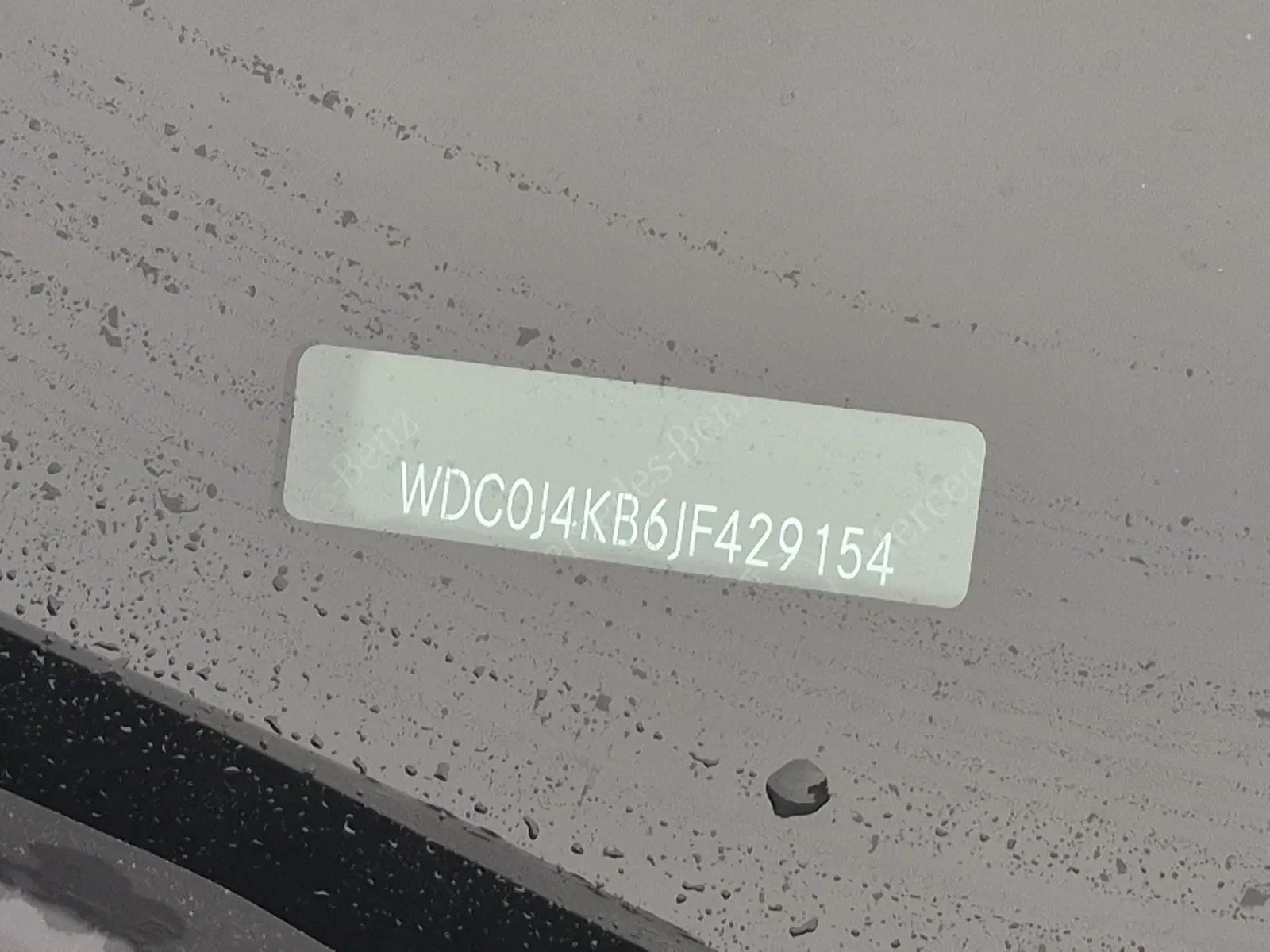 Dash VIN Plate Photo