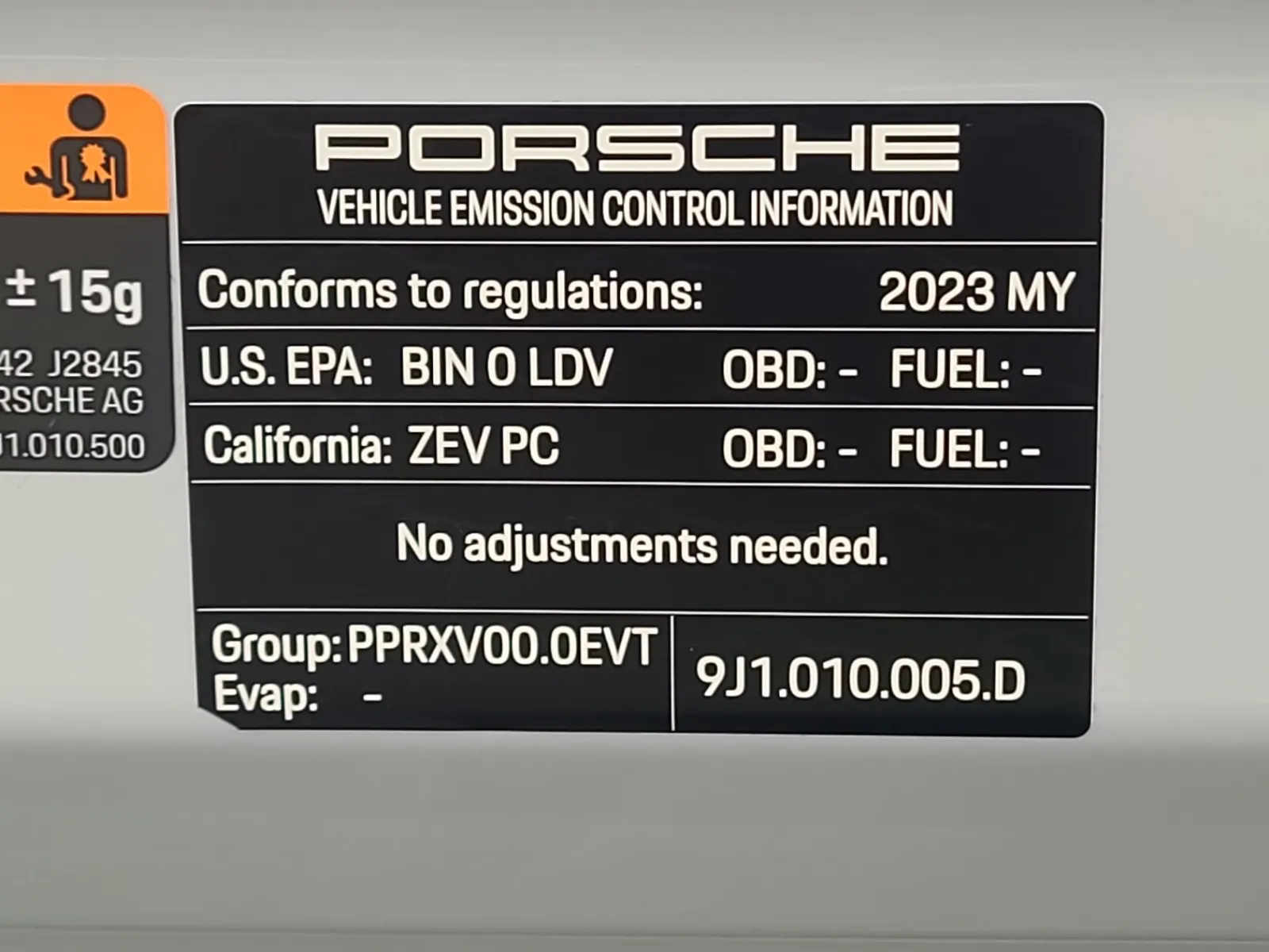 Emission Sticker Photo
