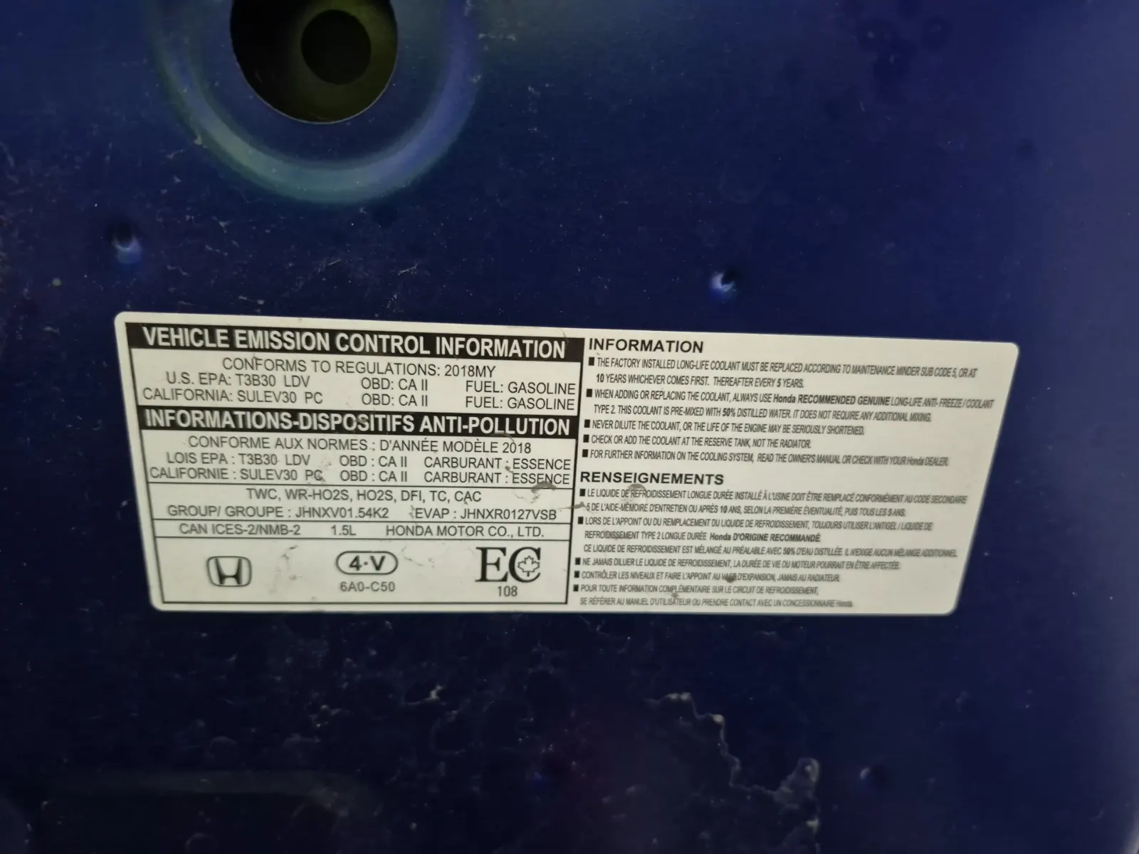 Emission Sticker Photo