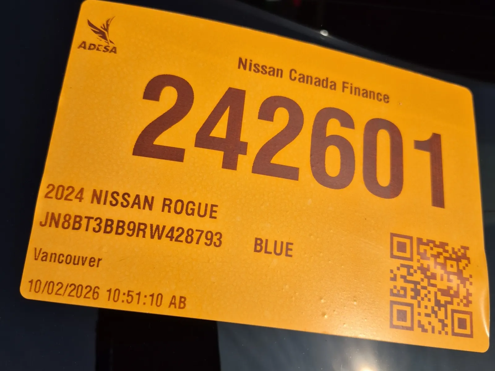 Inventory Label Photo